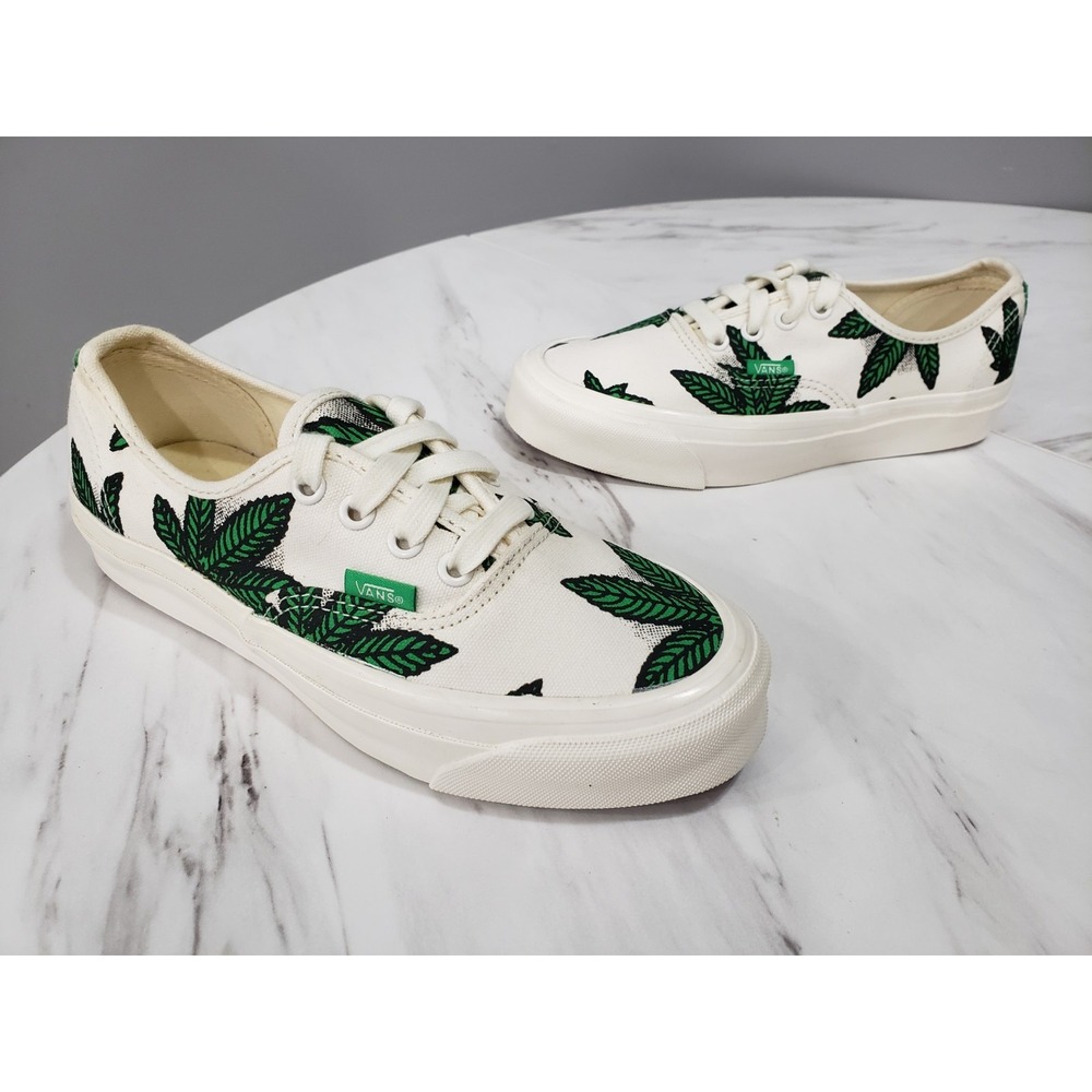 MISSING INSOLE!! Vans Og Authentic Lx Sweet Leaf Green Size MENS 5 OR WOMENS 6.5